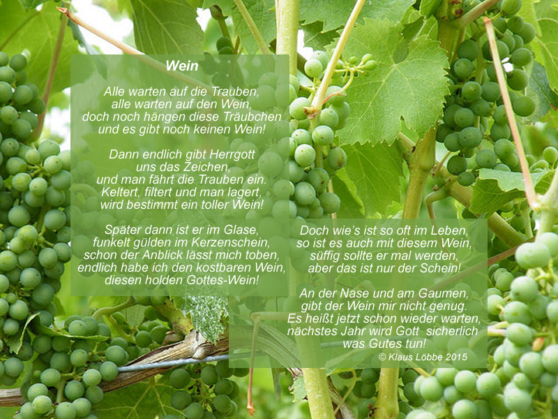 Bild: Wein von 3 - Gedicht: Klaus Löbbe